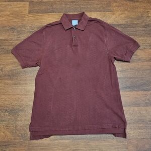 JOS. A. BANK mens stay cool polo SIZE MEDIUM COLOR BURGUNDY LM17